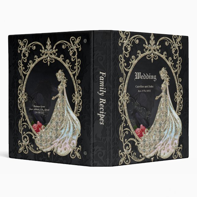 Classeur Élégance en or et noir. (Arrière-plan)