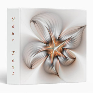 Classeur Élégance Florale Moderne Art Fractal Abstrait Text
