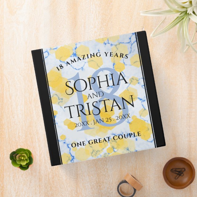 Classeur Élégant 18ème anniversaire de Mariage de porcelain (In Situ)