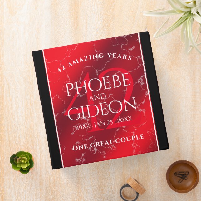 Classeur Élégant 42e anniversaire du Mariage Jasper (In Situ)