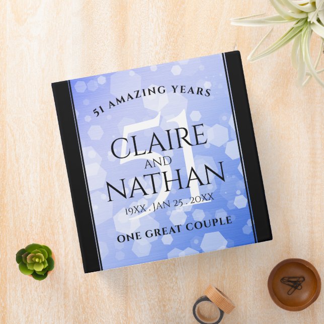 Classeur Élégant 51e anniversaire de Mariage Sapphire (In Situ)