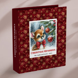 Classeur Élégant Album de Noël Bébé Faon Scène Hivernale
