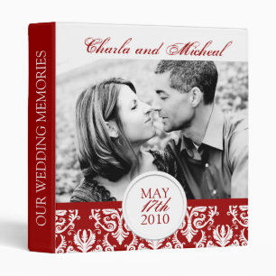 Classeur Élégant album Mariage damassé