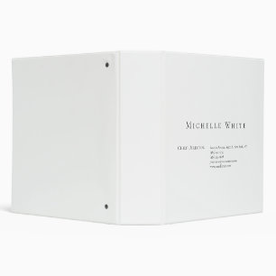 Classeur  Élégant Blanc Moderne Professionnel Simple