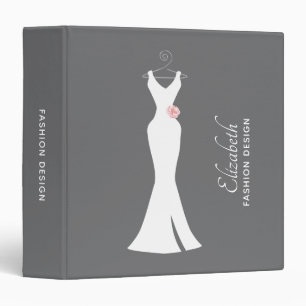 Classeur Elégant blanc sur gris - Design simple et élégant