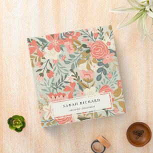 Classeur Elégant bleu bleu bleu orange bleu Ambrosia floral