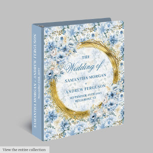 Classeur Elégant bleu clair Parties scintillant florale Mar