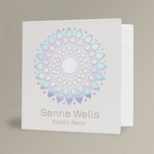 Classeur Elégant bleu Lotus Flower Mandala