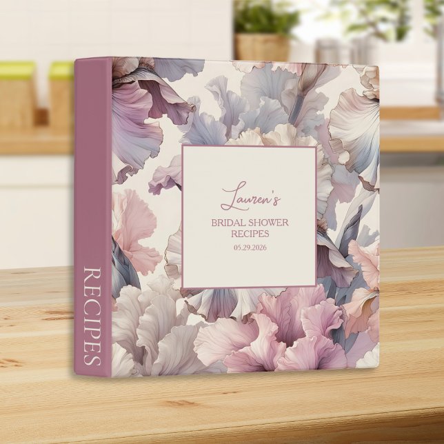 Classeur Élégant Blush Floral Fête des mariées Livre de rec (Créateur téléchargé)