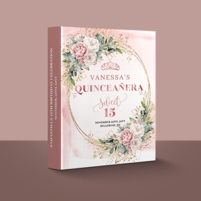 Classeur Elegant Blush Pink Eucalyptus Quince Memory Binder (Elegant Blush Pink Eucalyptus Quince Memory Binder)