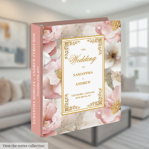 Classeur Elégant boho rose roux mariage