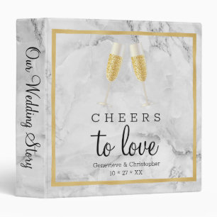 Classeur Elégant Cheers to Love Champagne Mariage