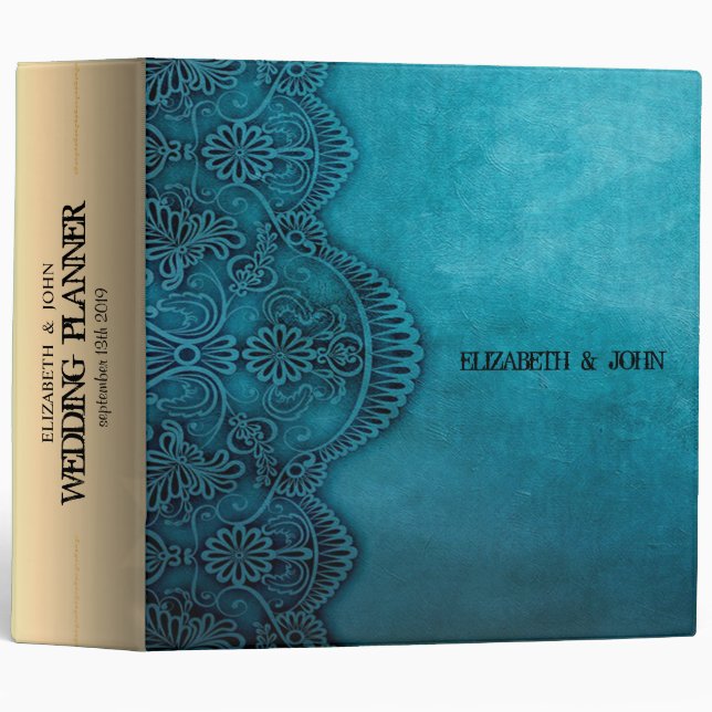 Classeur Elegant Chic Vintage, Ornement (Devant/Côté)