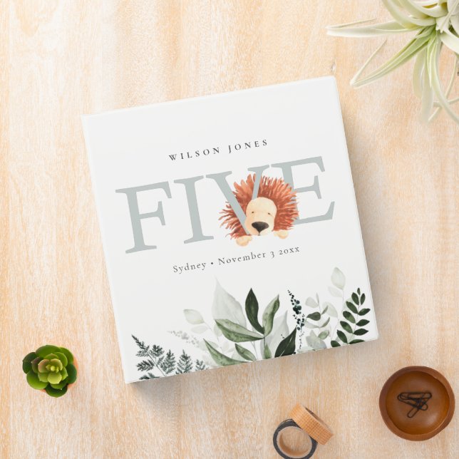 Classeur Élégant chou Boho Lion Foliage 5e anniversaire (In Situ)