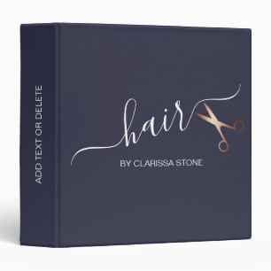 Classeur Elégant ciseaux d'or rose moderne coiffeur