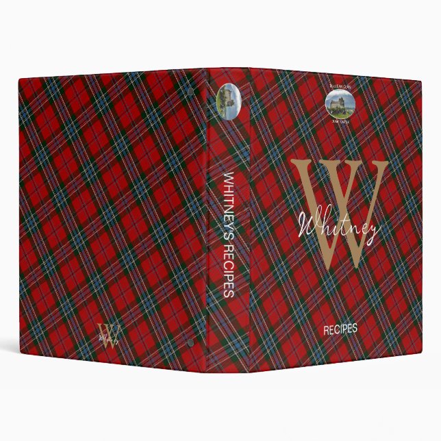 Classeur Élégant clan MacLean Tartan Nom du monogramme Rece (Arrière-plan)
