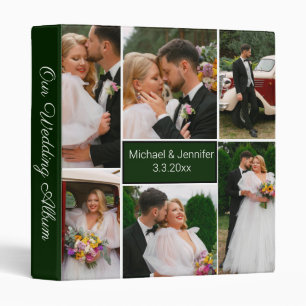 Classeur élégant classique 6 photos vert mariage album