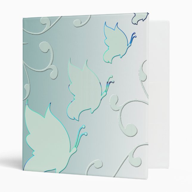 Classeur élégant de papillon (Devant/intérieur)
