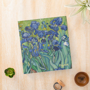 Classeur Elégant Faux Gold Monogramme Vintage Floral Art