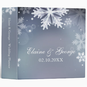 Classeur Élégant flocons de neige Bleu hiver Planificateur 