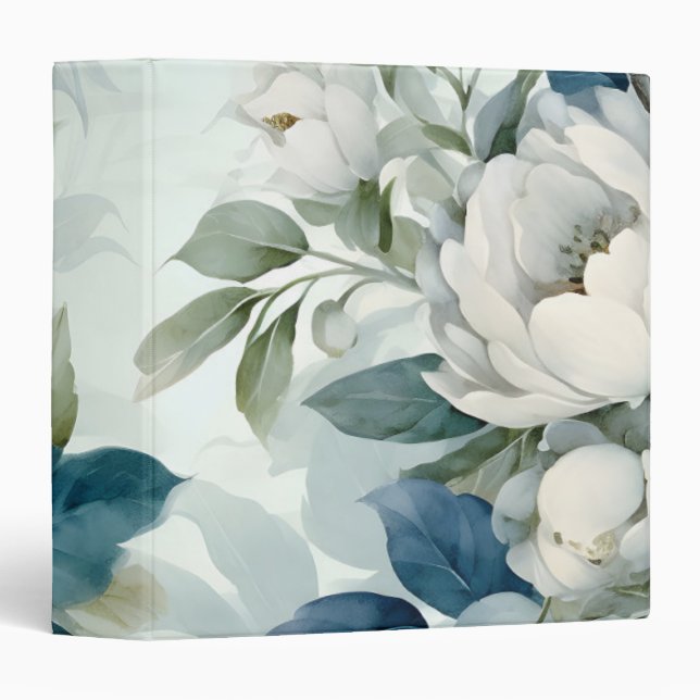 Classeur Élégant floral (Devant/Côté)