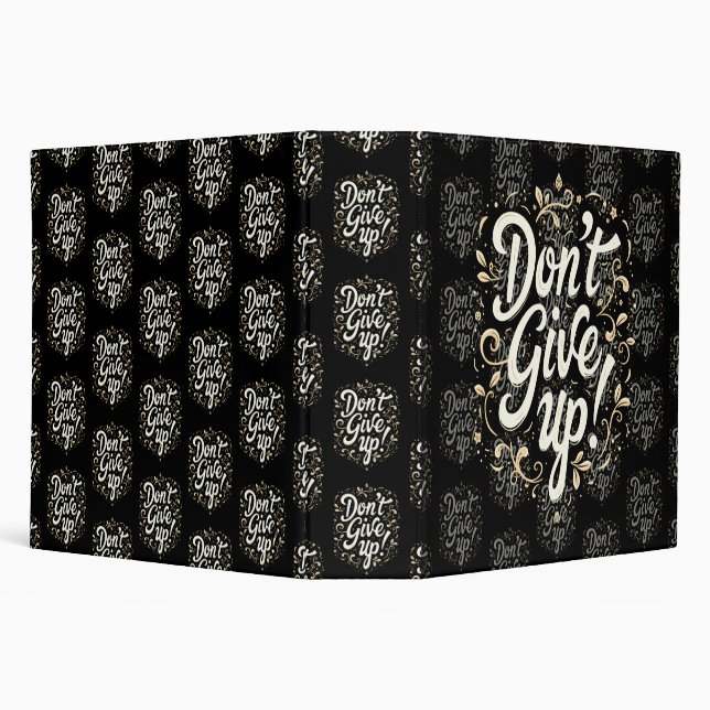Classeur Elegant Floral "Don't Give Up!" Motivational  (Arrière-plan)