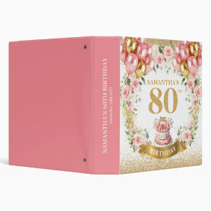 Classeur Élégant Gold Numéro 80 Anniversaire de mémoire Alb