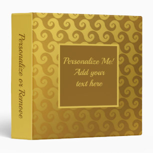 Classeur Elégant Gold Swirl Document & Album photo