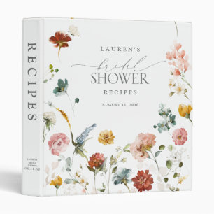 Classeur Elégant Jardin Fleurs Script Fête des mariées Rece
