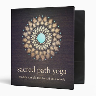 Classeur Elégant Lotus Mandala Wood Or