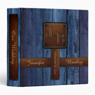 Classeur Elégant mariage en cuir de bois look #7