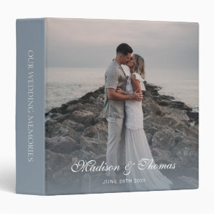 Classeur Élégant Mariage photo Dusty Blue