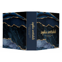 Élégant Marine Bleu Marbre Or Année de graduation