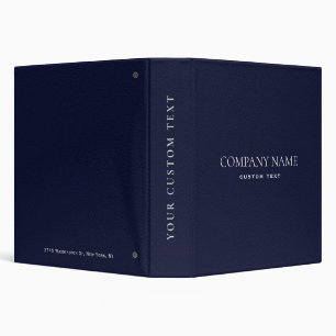 Classeur Elégant Marine Blue Leather Look entreprise