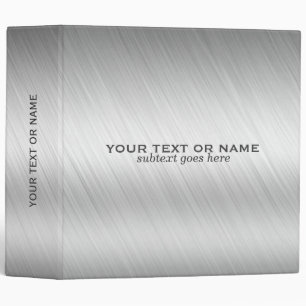 Classeur Elégant métal gris clair brossé aluminium look