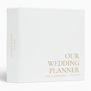 Classeur Élégant minimaliste moderne Wedding planner