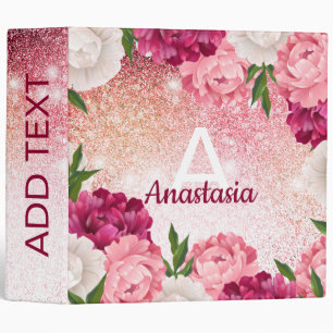 Classeur Elégant Monogram Parties scintillant Rose luxe des
