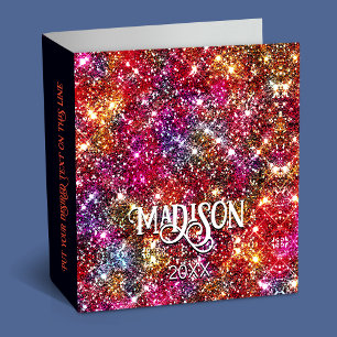 Classeur Élégant monogramme couleur fausse Parties scintill