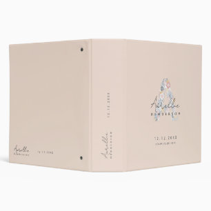 Classeur Élégant Monogramme Floral A Peach Photo Album