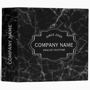Classeur Élégant Motif de marbre noir Faux en pierre de pie