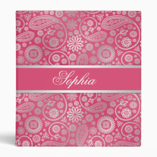 Classeur Elégant motif floral paisley tendance