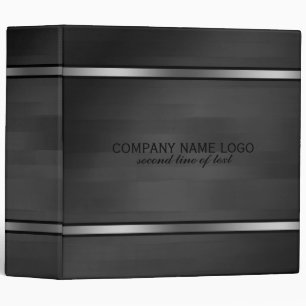 Classeur Elégant noir Faux bois rayures Argent Accent