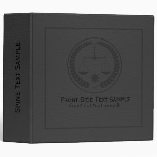 Classeur Elégant noir Vintage Faux Cuir Sceau Droit