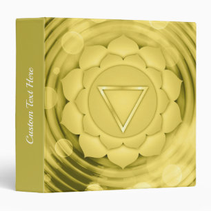 Classeur Elégant or Chakra Zen Yoga méditation spirituelle