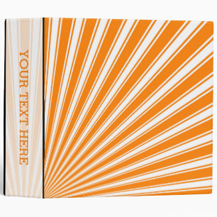 Classeur Élégant Orange Funky Sun Rays Arrière - plan