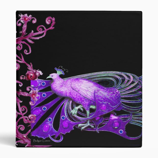 CLASSEUR ÉLÉGANT PAPIER EN MONOGRAMME NOIR PURPLE (Devant)