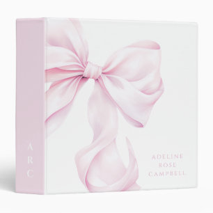Classeur Élégant Pink Bow Baby Girl Mémoire 3 anneau Classe