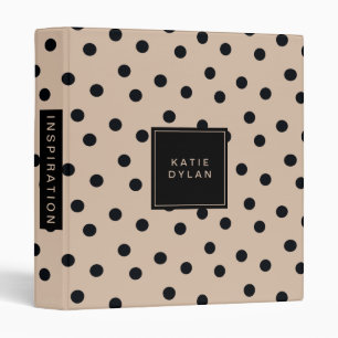 Classeur Elégant point noir sur beige