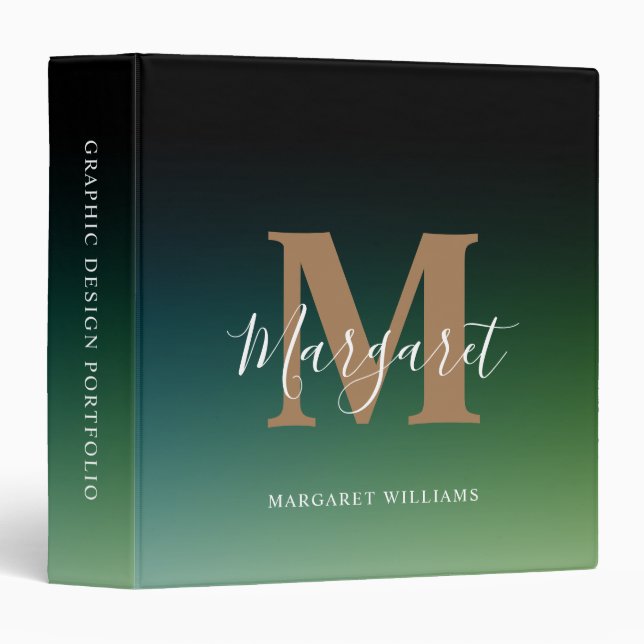 Classeur Élégant Portefeuille de conception graphique Ombre (Devant/Côté)