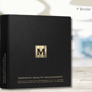 Classeur Élégant portefeuille financier Black and Gold